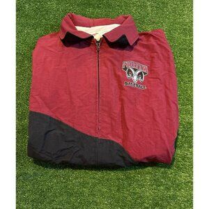 Vintage Fordham Rams jacket mens XL red black baseball team issue full zip 90s